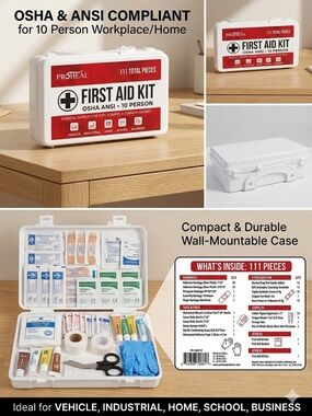 ProHeal First Aid Kit - 111 Pieces